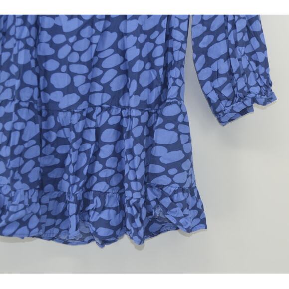 Loft Petite Women Blue Dress XSP Petites Cheetah Print Spot - Picture 8 of 13